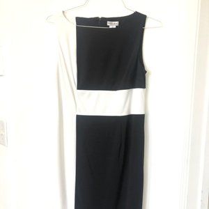 Ladies Andre Oliver Black and White Sheath Dress Size 6